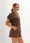 Faust Shorts (Striped Brown)