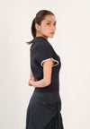 Fay Extended Sleeve Top (Navy)