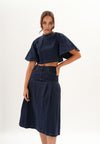 Fendi Short Sleeve Top (Navy)