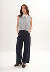 Fendor Sleeveless Top (Striped Black)