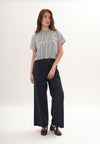 Fendor Short Sleeve Top (Striped Black)