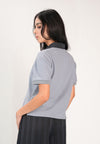 Fiony Short Sleeve Top (Dark Blue)
