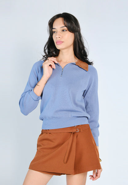 Nobleza Fischer Long Sleeve Top (Blue)