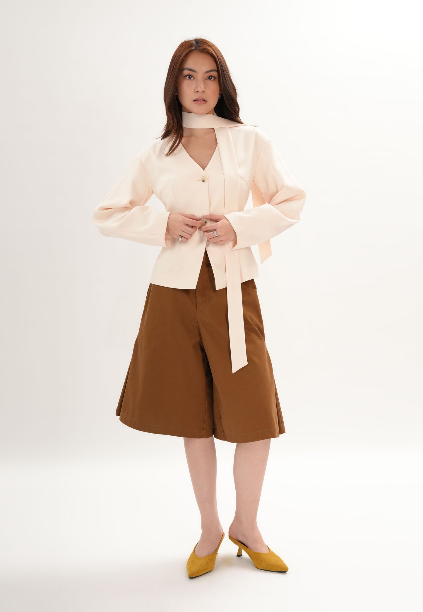 Fittz Long Sleeve Top (Beige)