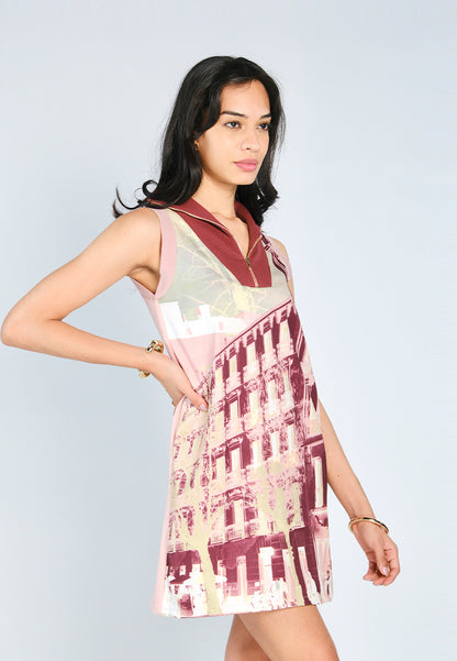 Nobleza Flamingo Sleeveless Dress (Multi)