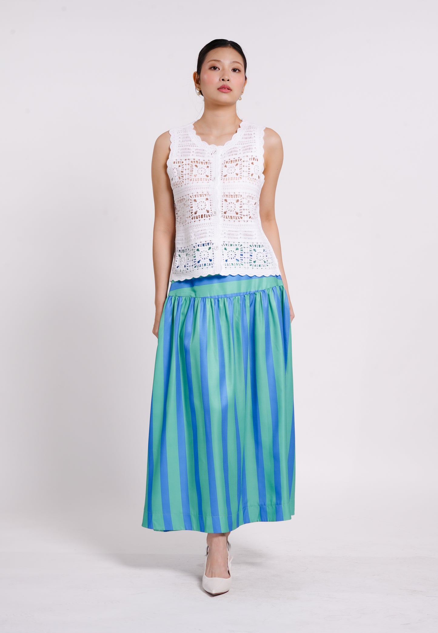 Archetype Summer Essentials Fleur Sleeveless Top (Cream)