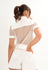 Flynne Short Sleeve Top (White)
