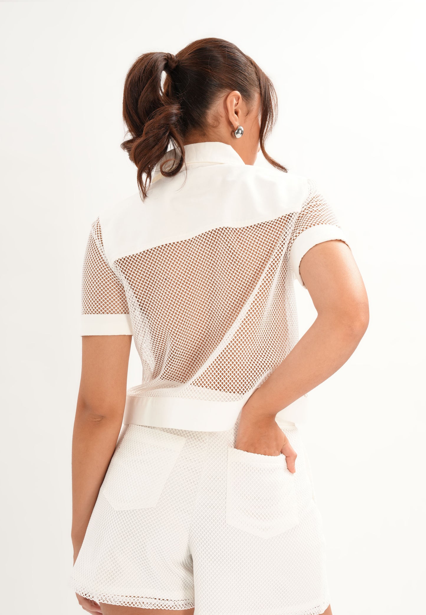 Flynne Short Sleeve Top (White)