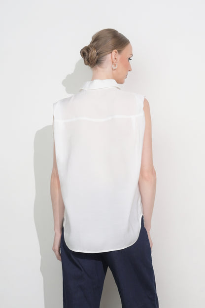 Raf Foam Sleeveless Top (Offwhite)