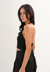 Folds Sleeveless Top (Black)