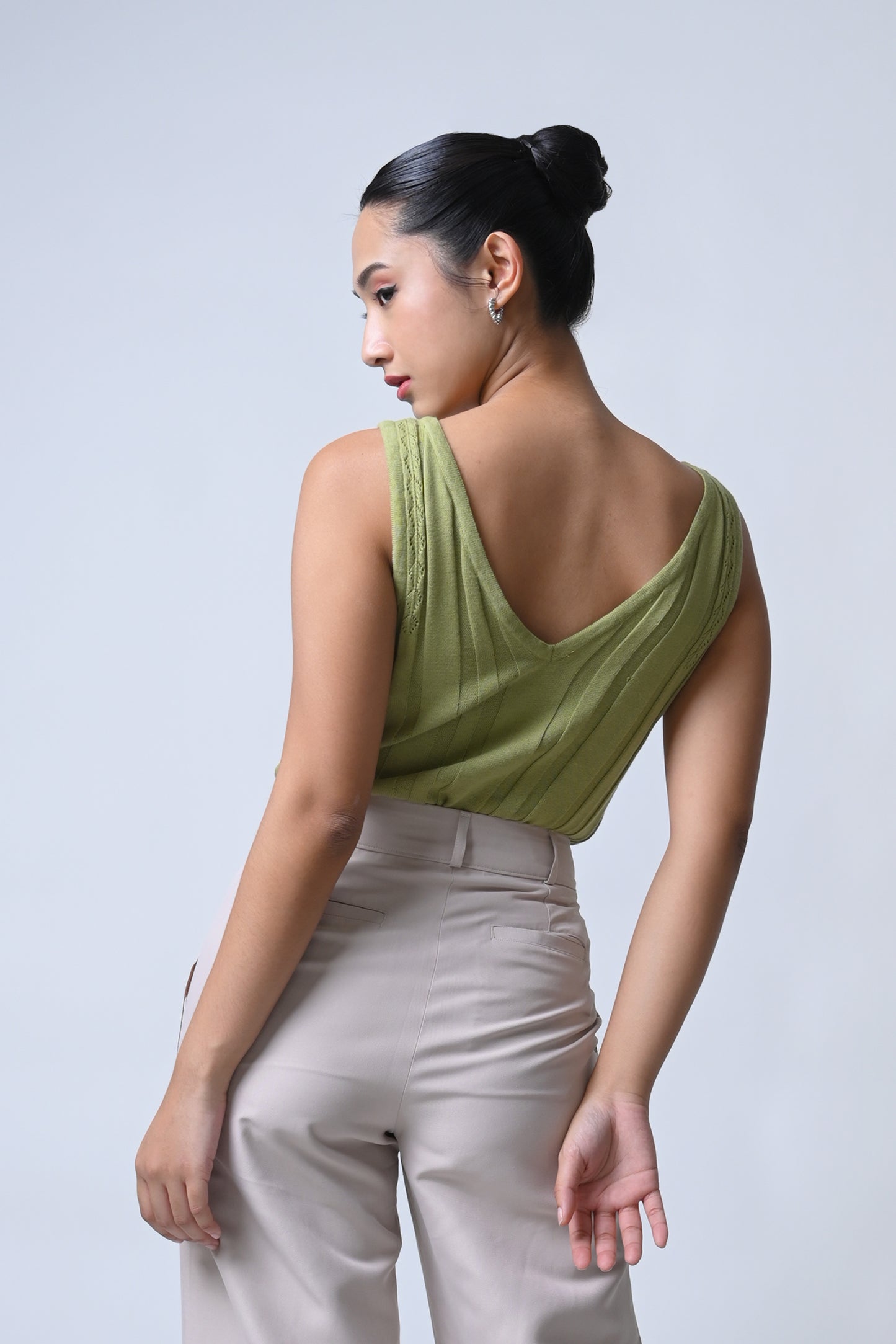 Frisky Sleeveless Top (Matcha)