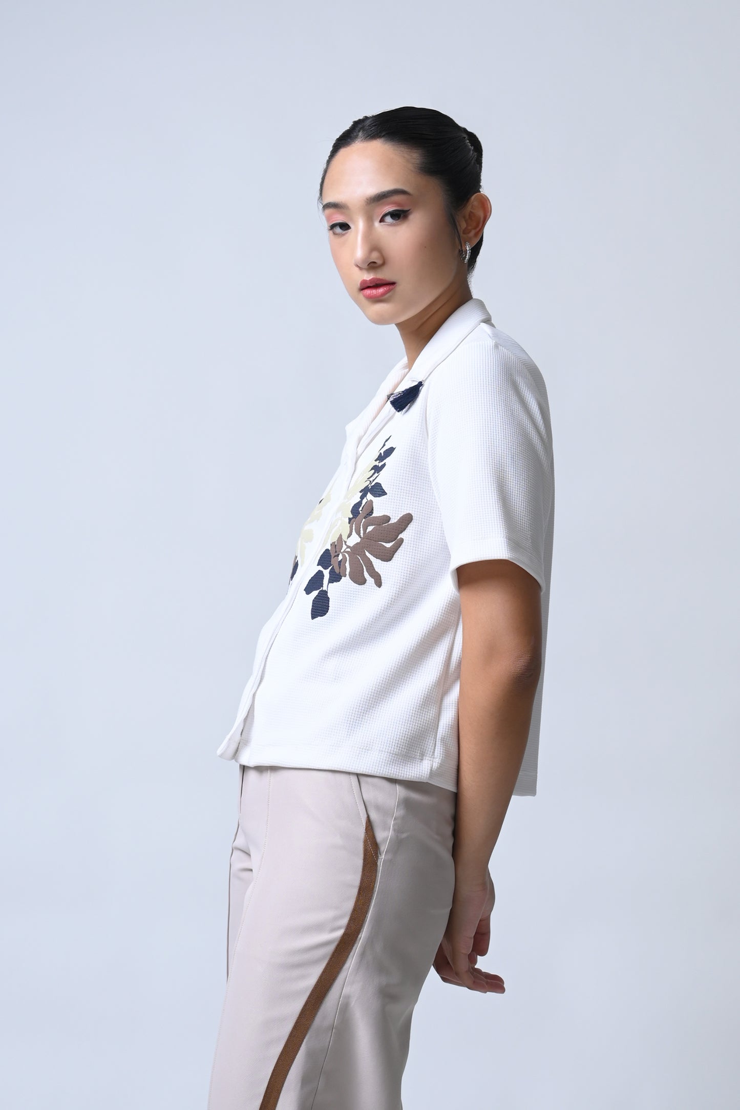 Funky Short Sleeve Top (Offwhite)