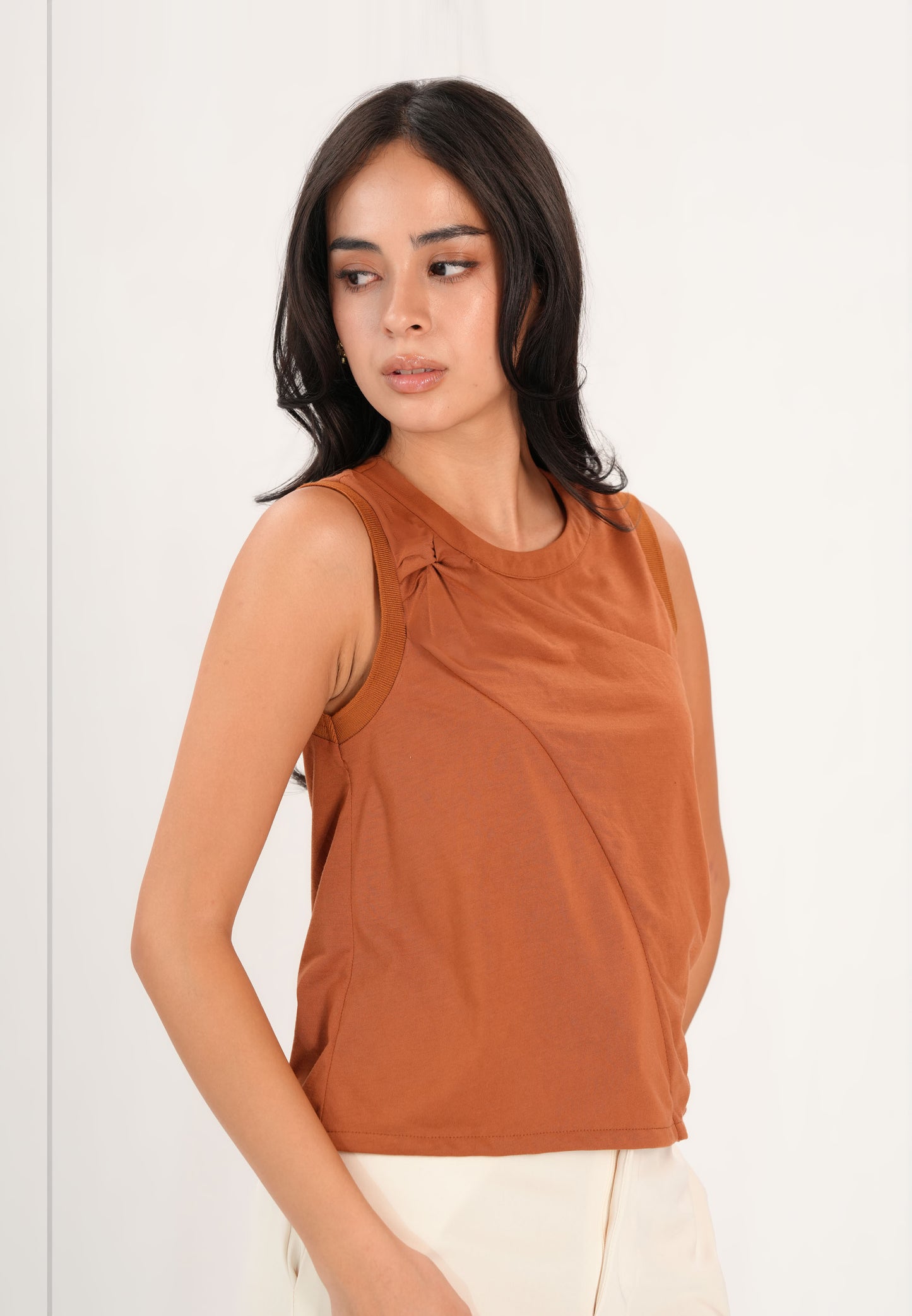 Fydel Sleeveless Top (Rust)