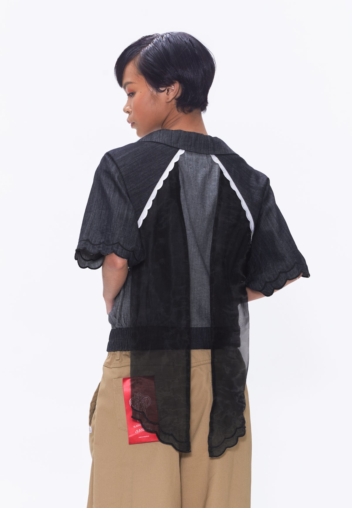 Plains & Prints x Randolf Fins Short Sleeve Top (Denim)