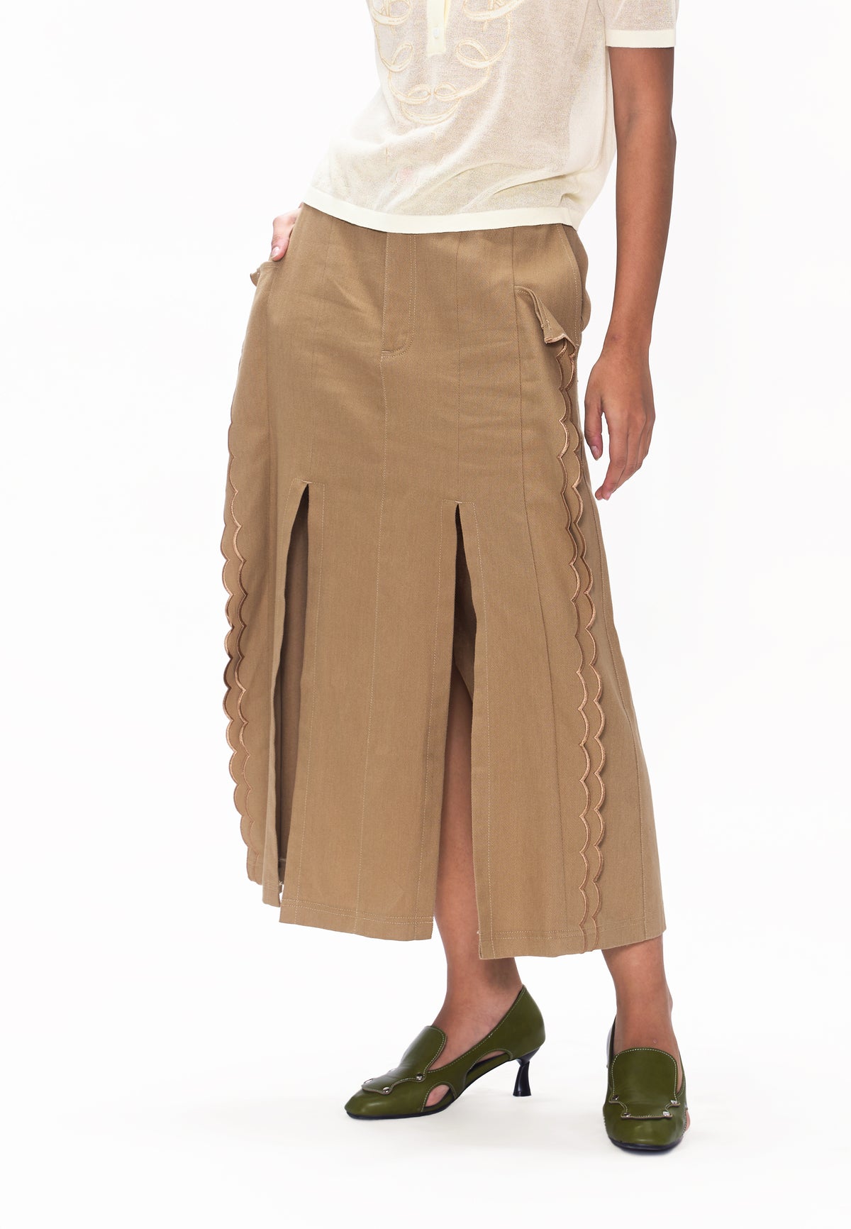 Plains & Prints x Randolf Fins Skirt (Khaki)