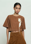 Gabriele Short Sleeve Top (Toffee)
