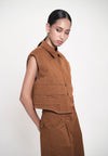 Gaella Extended Sleeve Top (Toffee)