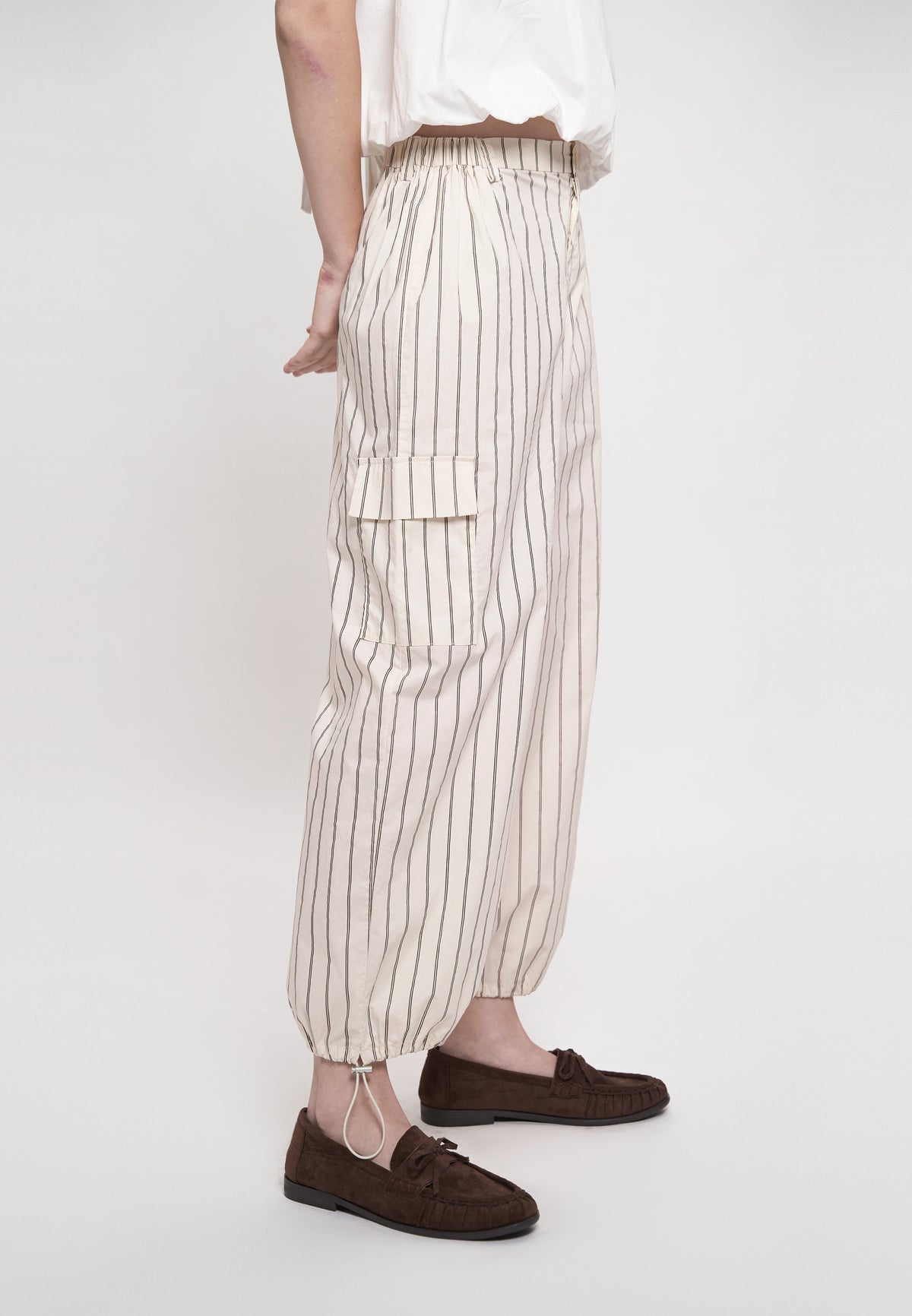 Gambry Pants (Striped Cream)