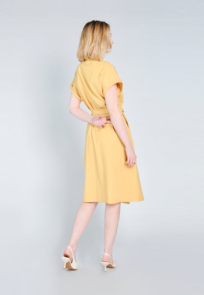 Nobleza Gani Extended Sleeve Dress (Yellow)