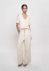 Ganish Short Sleeve Top (Beige)