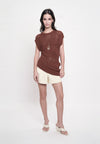 Garnier Extended Sleeve Top (Toffee)