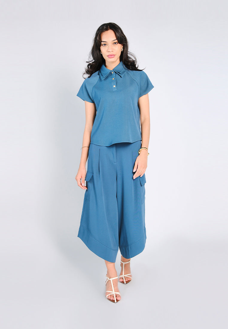 Nobleza Geeno Short Sleeve Top (Teal)