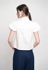 Gemma Shorts Sleeve Top (Offwhite)