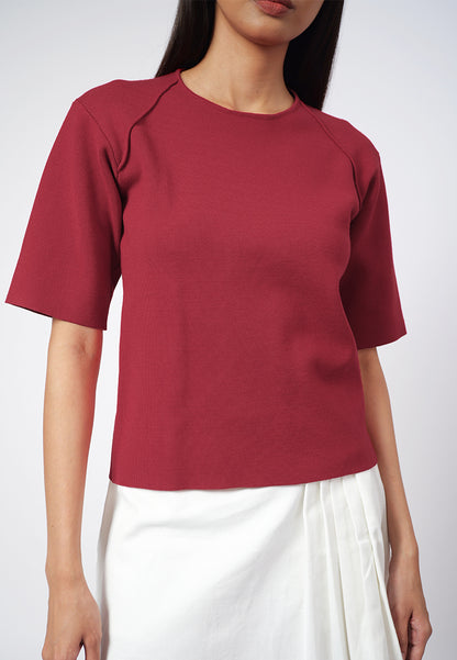 Raf Gemma Short Sleeve Top (Red)