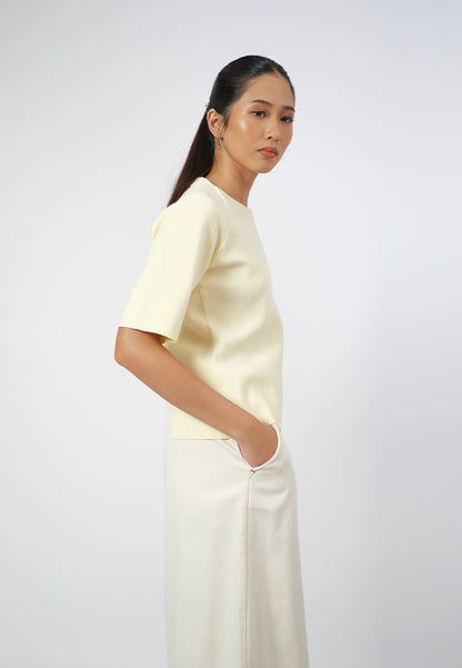 Raf Gemma Short Sleeve Top (Yellow Butter)