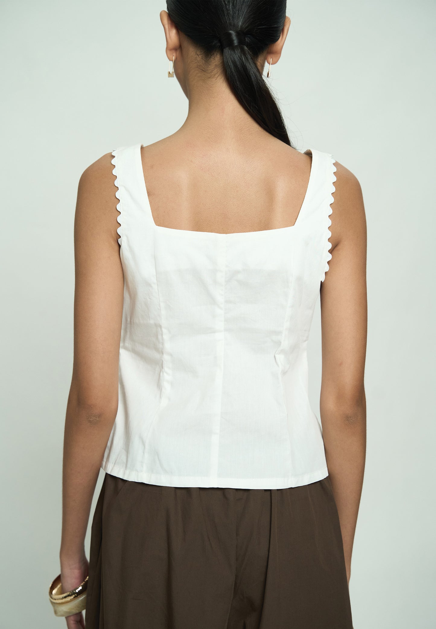 Gentry Sleeveless Top (Offwhite)