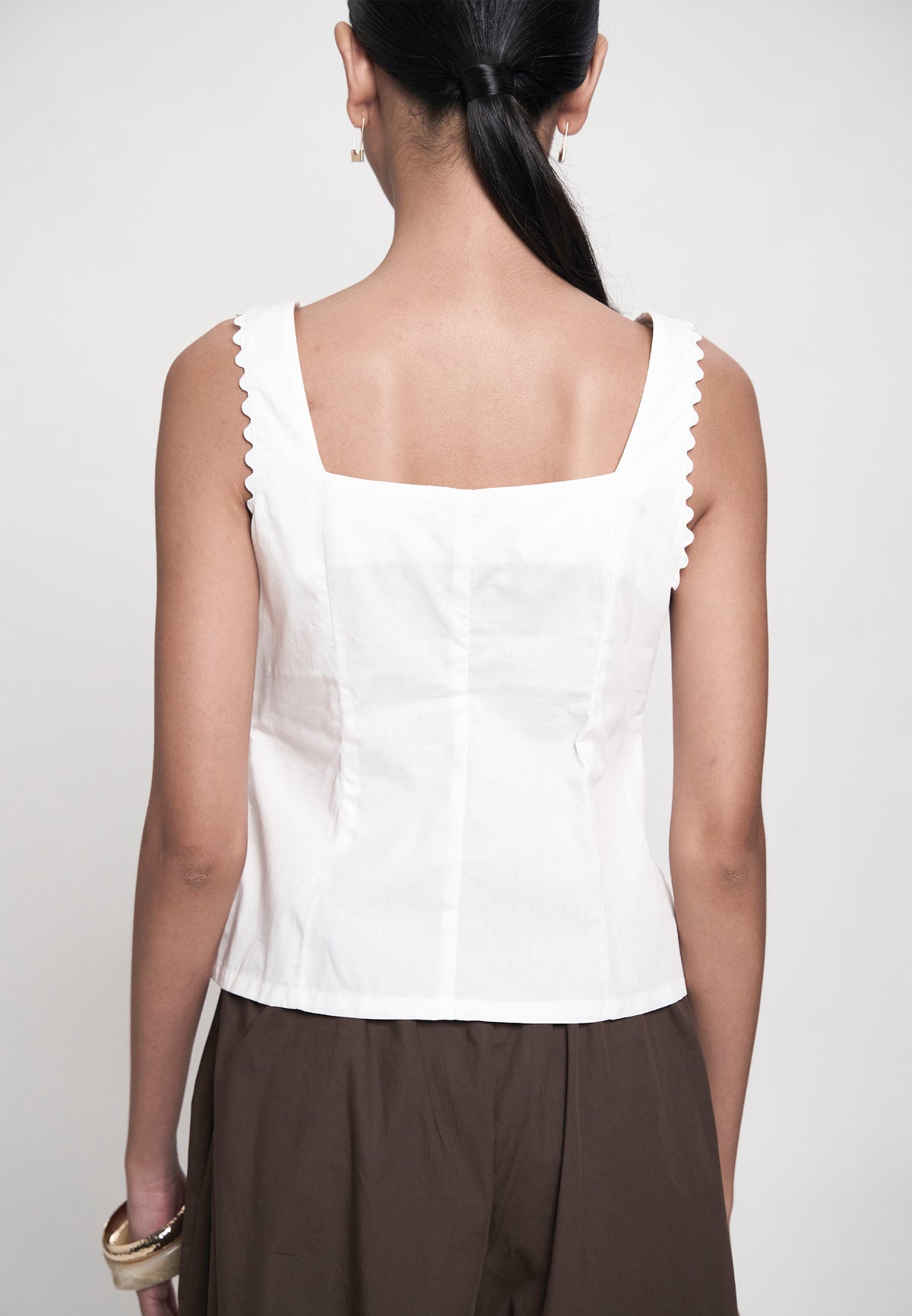 Gentry Sleeveless Top (Offwhite)