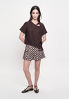 Gentry Short Sleeve Top (Brown)