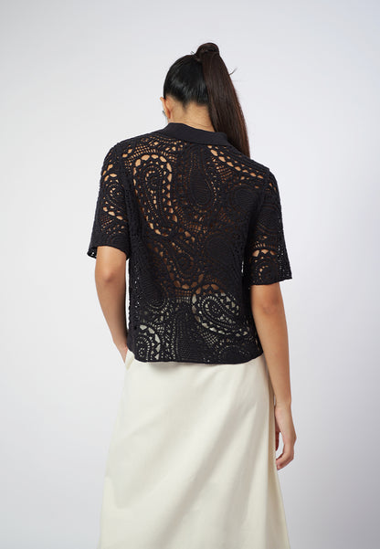 Raf Giana Short Sleeve Top (Black)