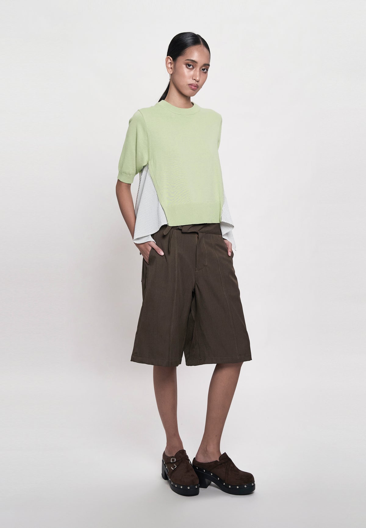 Giannu Short Sleeve Top (Sage)