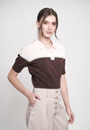 Giffy Short Sleeve Top (Pink/Brown)