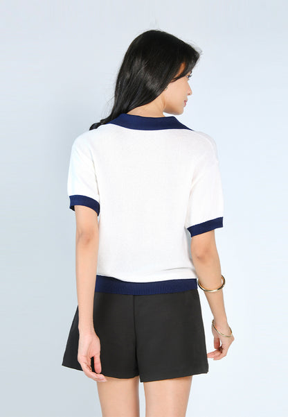 Nobleza Giordan Short Sleeve Top (Off white)