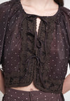 Giorgia Short Sleeve Top (Printed Brown)