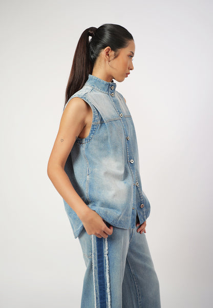 Raf Gizelle Sleeveless Vest Top(Denim)