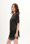 Archetype Refined Glossy Short Sleeve Top (Black)