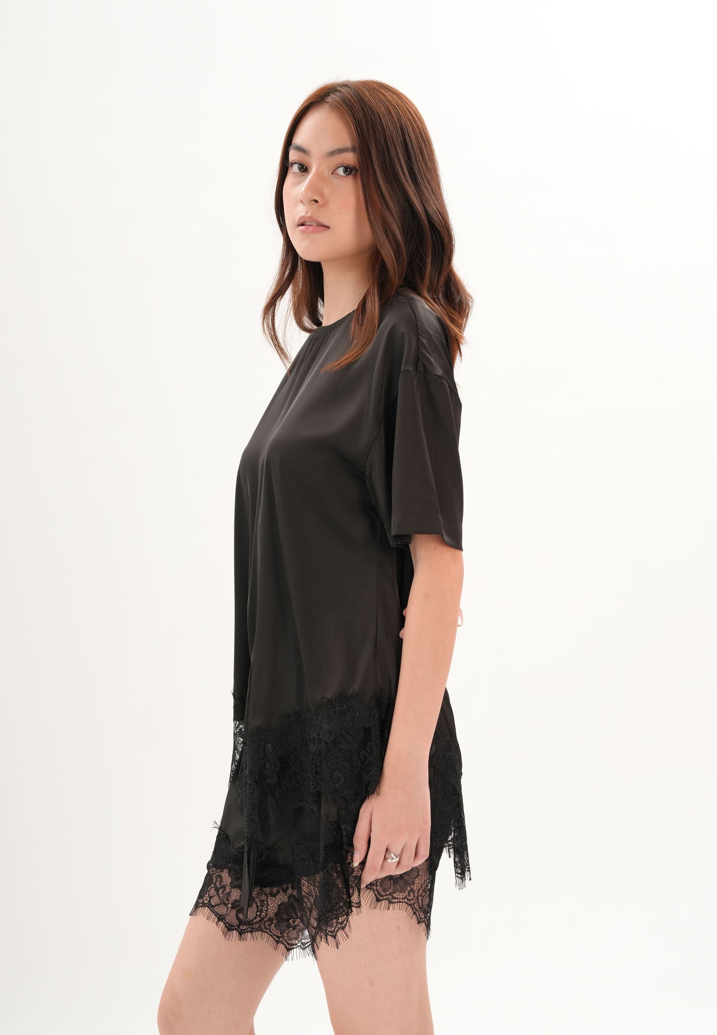 Archetype Refined Glossy Short Sleeve Top (Black)