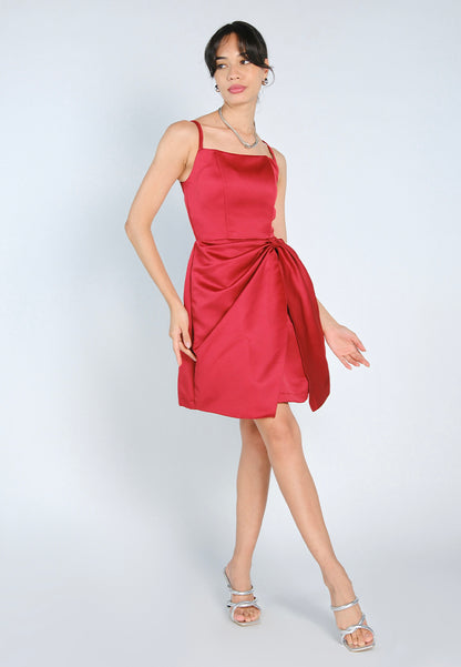 Mark Bumgarner X Vania Romoff For Plains & Prints Grace Sleeveless Dress (Red)