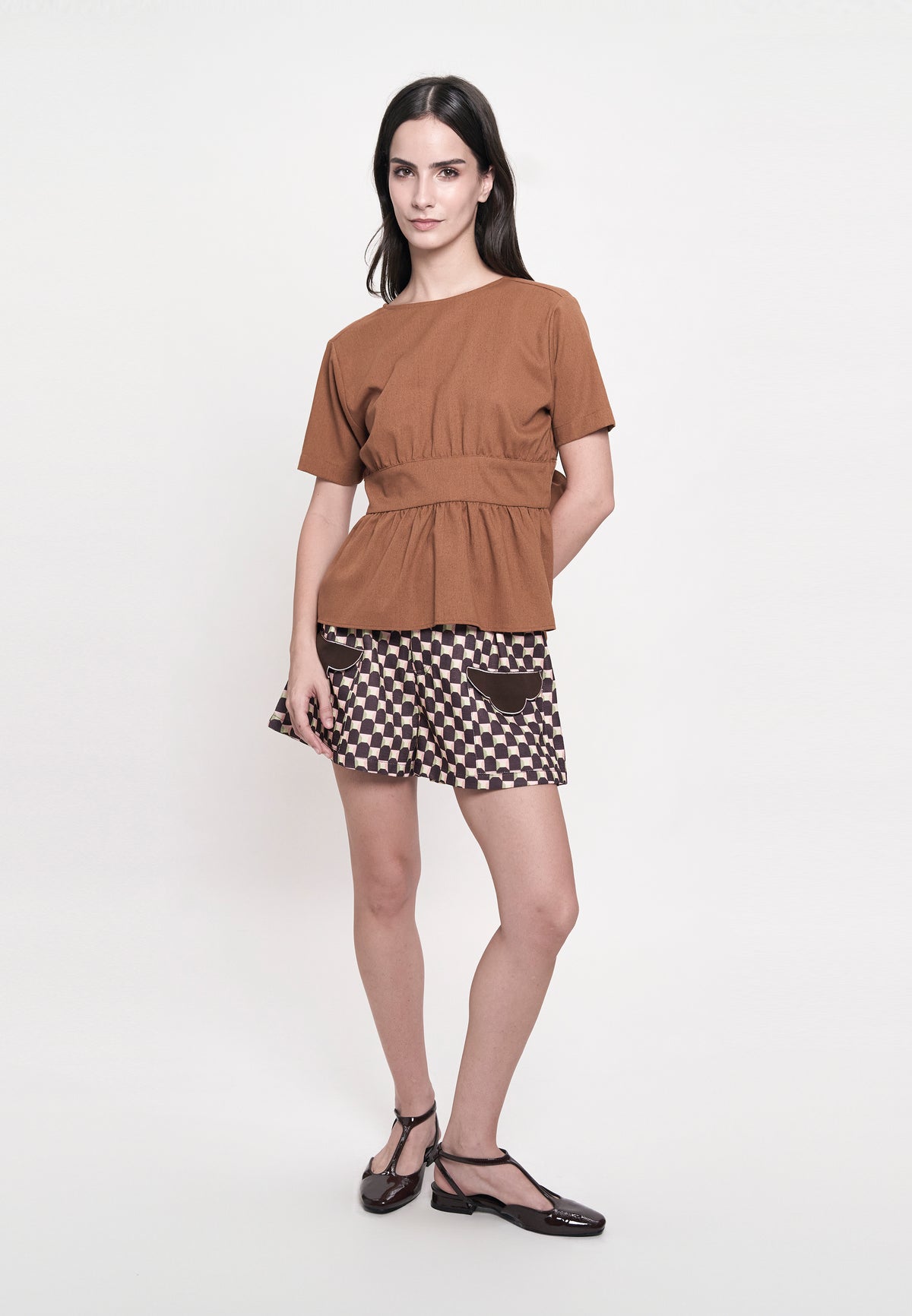 Grady Short Sleeve Top (Toffee )