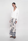 Greece Long Sleeve Cardigan (Printed Cream)