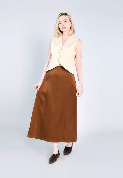 Nobleza Gulliver Sleeveless Vest Top (Beige)