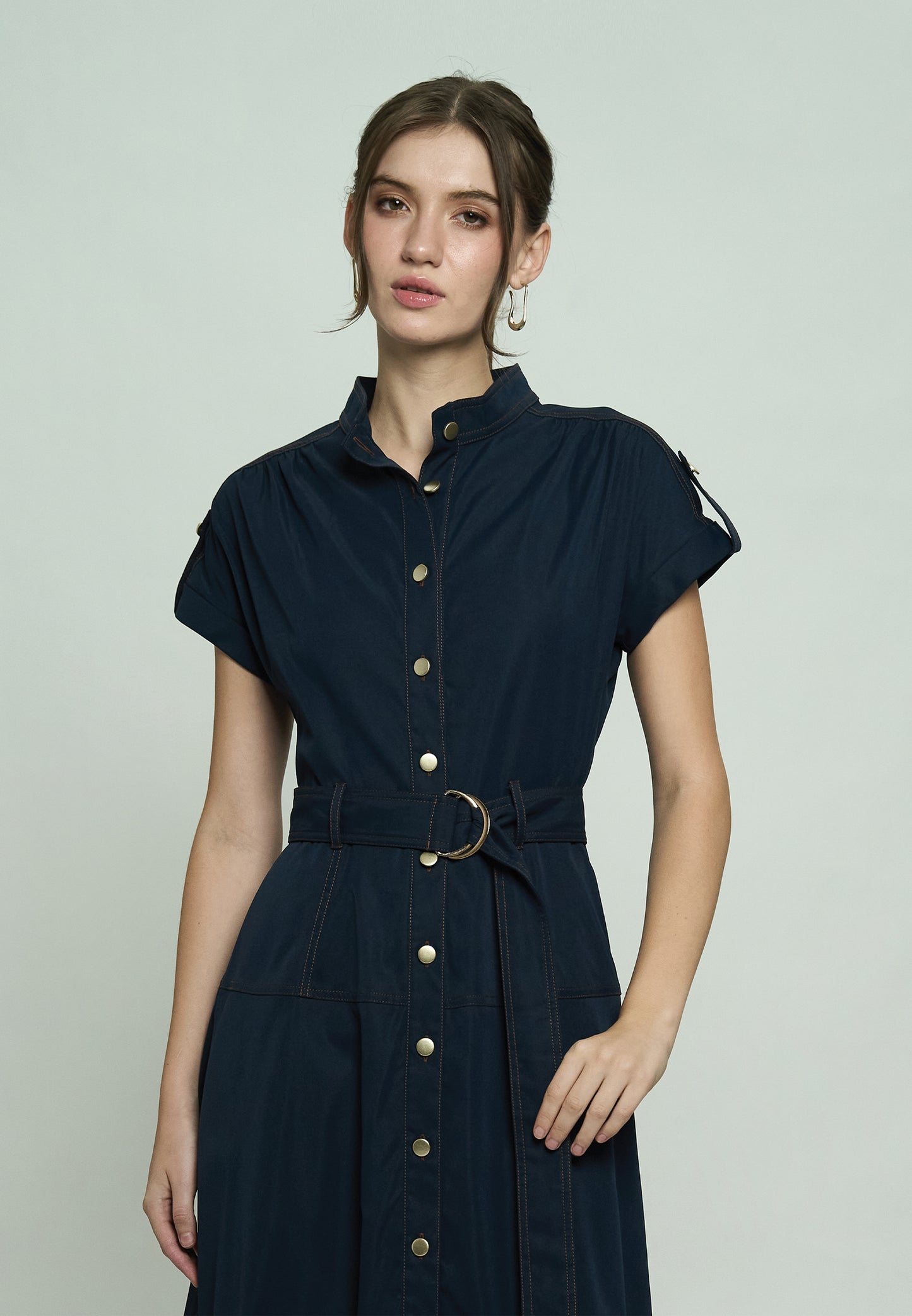 Gustava Extended Sleeve Dress (Navy)