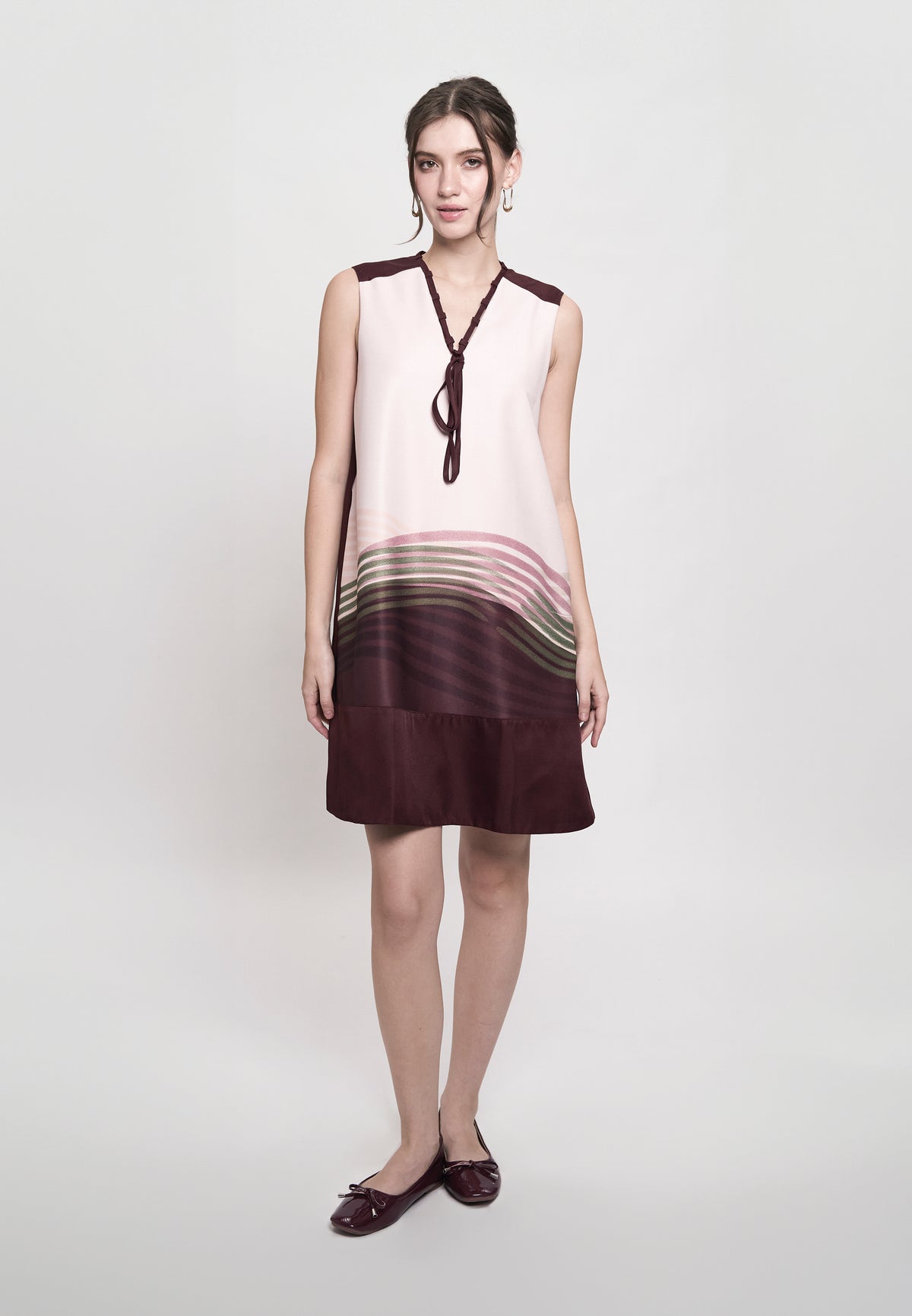 Gyselle Sleeveless Dress (Spot Print Pink)