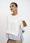 Raf Hadley Quarter Sleeve Top (White)