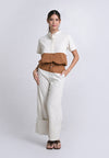 Archetype Travel Hansen Short Sleeve Top (Cream/Brown)