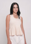 Harmonie Sleeveless Top (Light Peach)