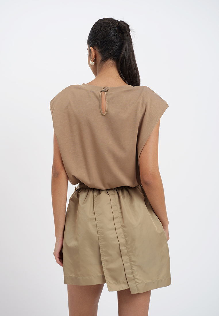 Raf Harper Sleeveless Dress (Khaki)